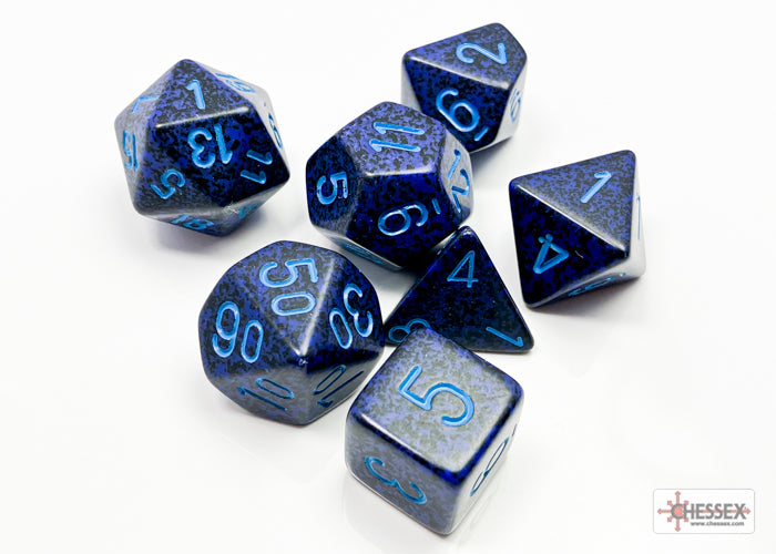 Chessex - Speckled Polyhedral 7 Dice Set - Cobalt