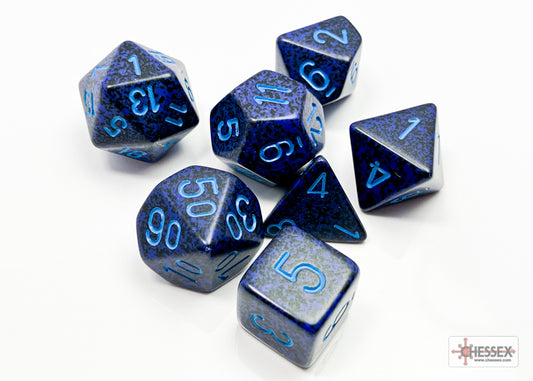 Chessex - Speckled Polyhedral 7 Dice Set - Cobalt