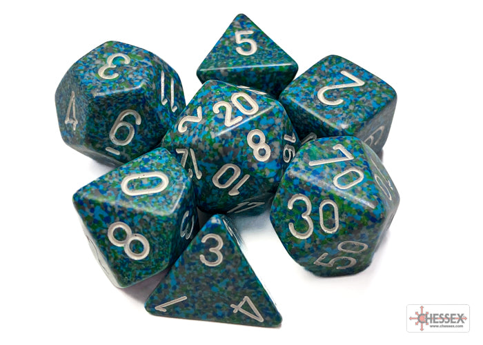 Chessex - Speckled Polyhedral 7 Dice Set - Sea