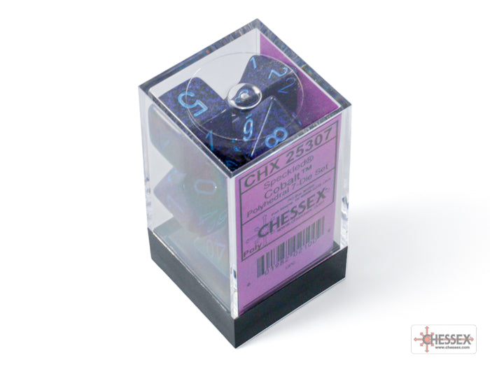 Chessex - Speckled Polyhedral 7 Dice Set - Cobalt