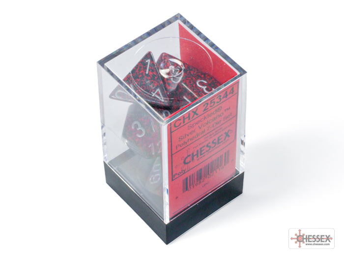 Chessex - Speckled Polyhedral 7 Dice Set - Silver Volcano