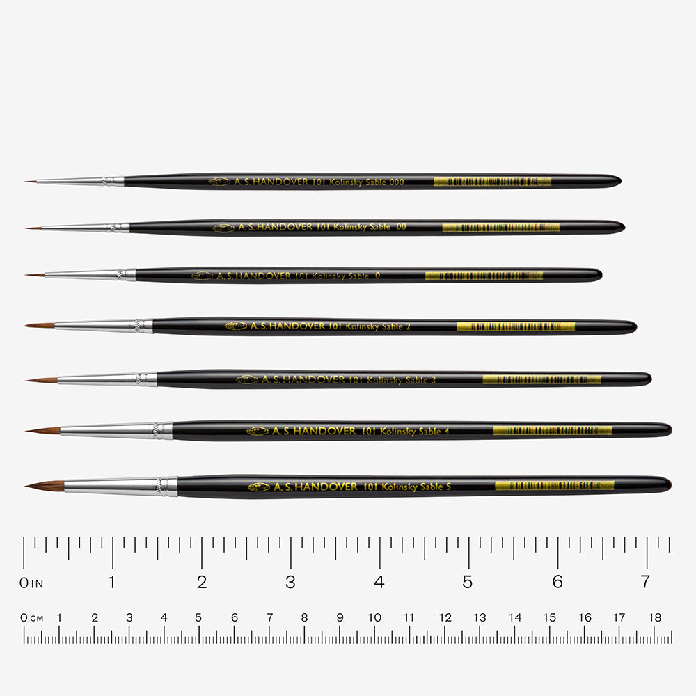 A.S. Handover - Series 101 Kolinsky Sable Restorer’s Brush Extra Short Hair Singles