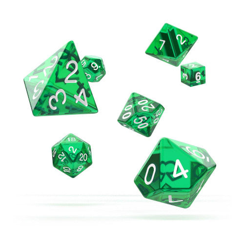 Oakie Doakie Dice - RPG Set 7 Pack Translucent - Green