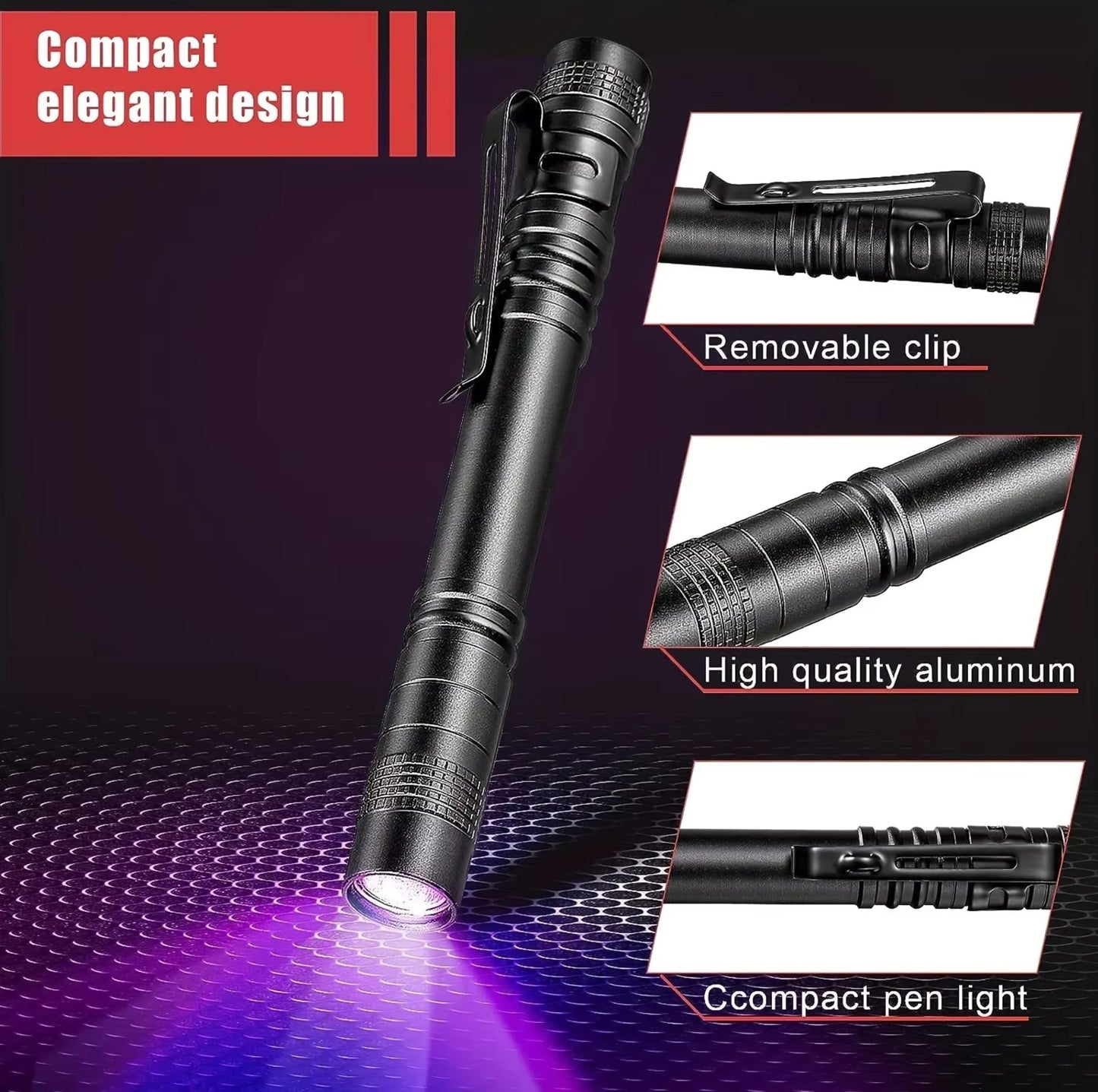 Mini handheld UV Flashlight 365nm Ultraviolet Torch