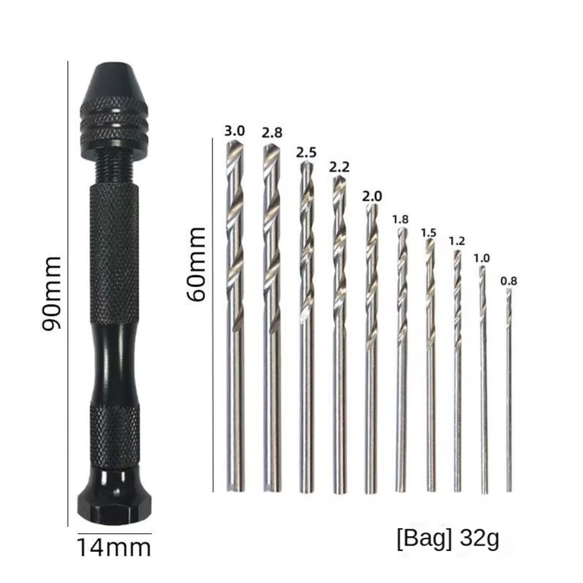 Mini Hand Drill with bits