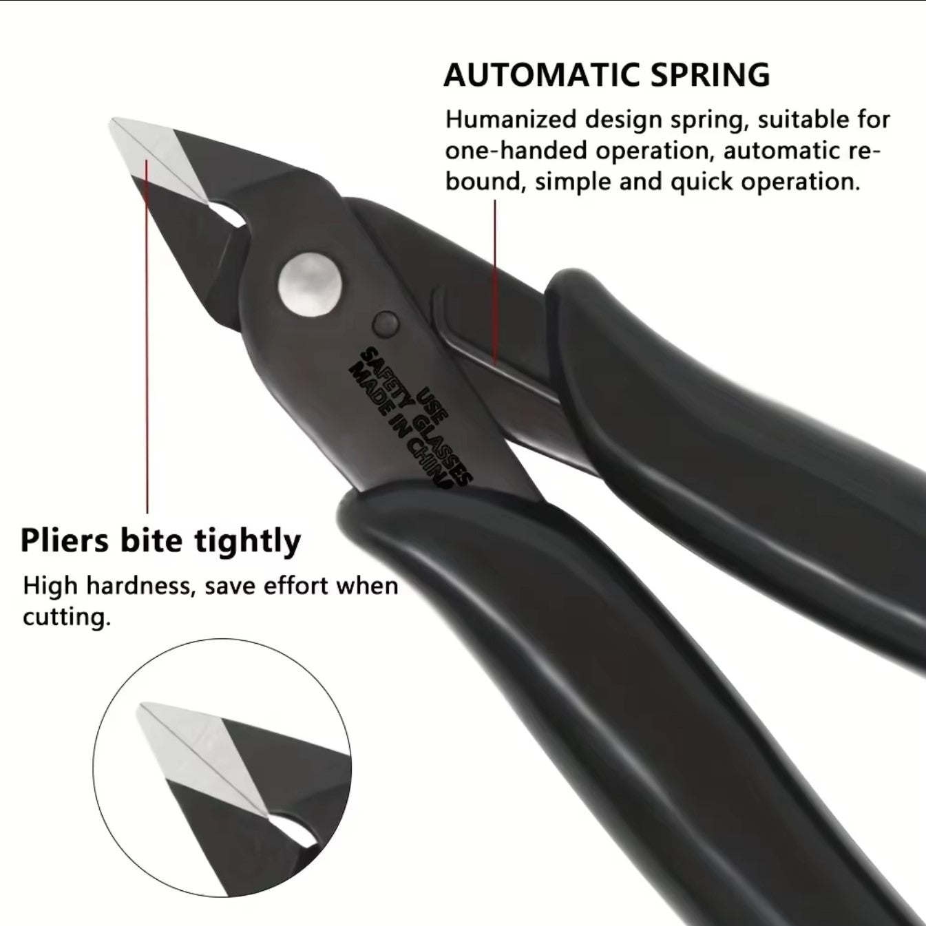Precision Flush Cutters, Ideal for Plastic Sprue Trimming. Side Cut Pliers