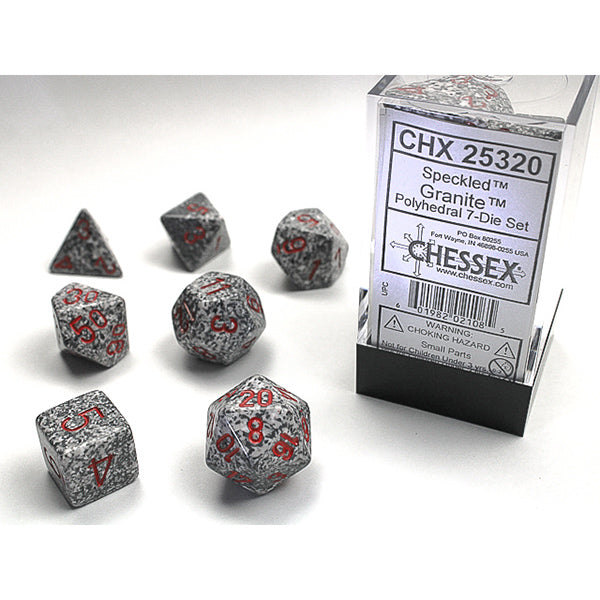 Chessex - Speckled Polyhedral 7 Dice Set - Granite
