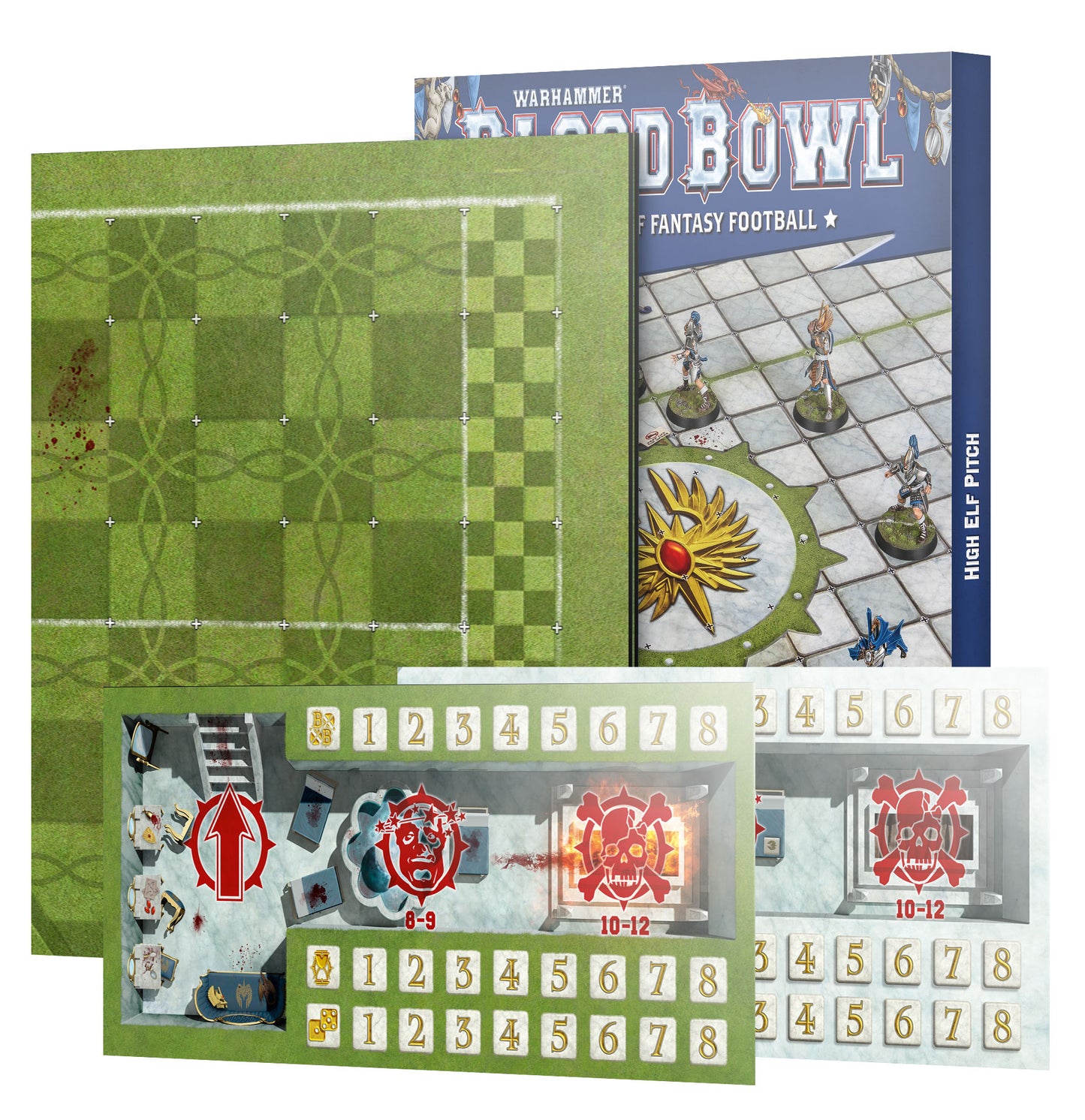Blood Bowl: High Elf Team Pitch & Dugouts