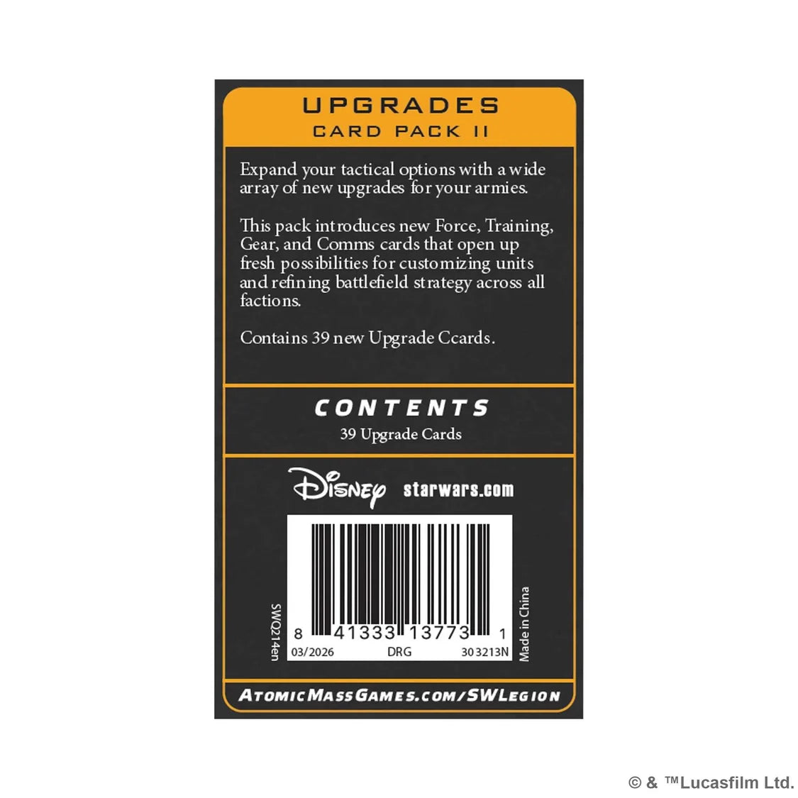 Star Wars: Legion Upgrades Card Pack II