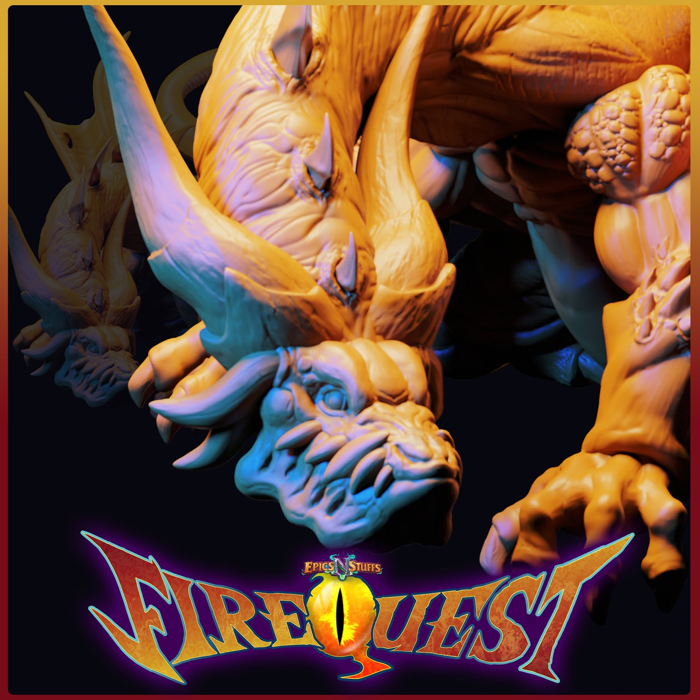 Ancient Dragon, Breath of Fire III, 3D Printed Resin Miniature