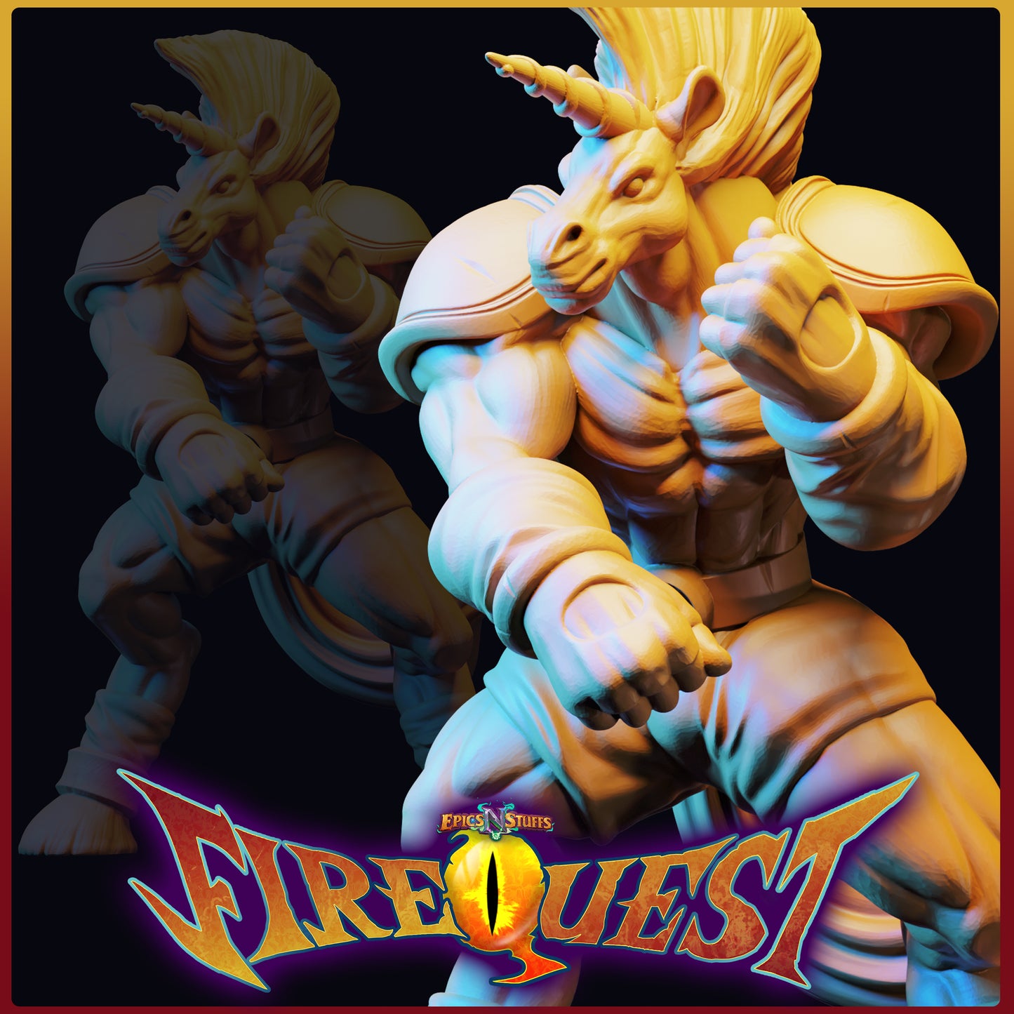 Balio, Breath of Fire III, 3D Printed Miniature