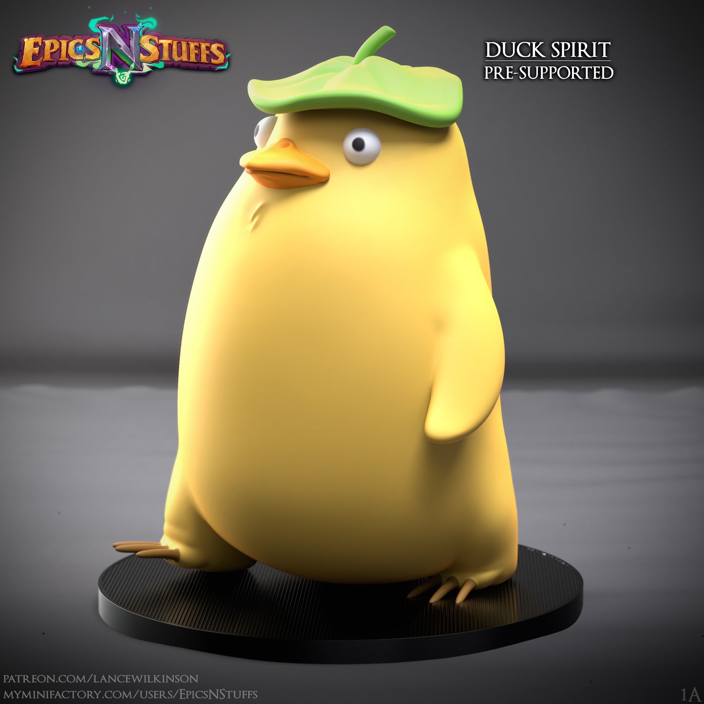 Duck Spirit 1A, 3D Printed Resin Miniature