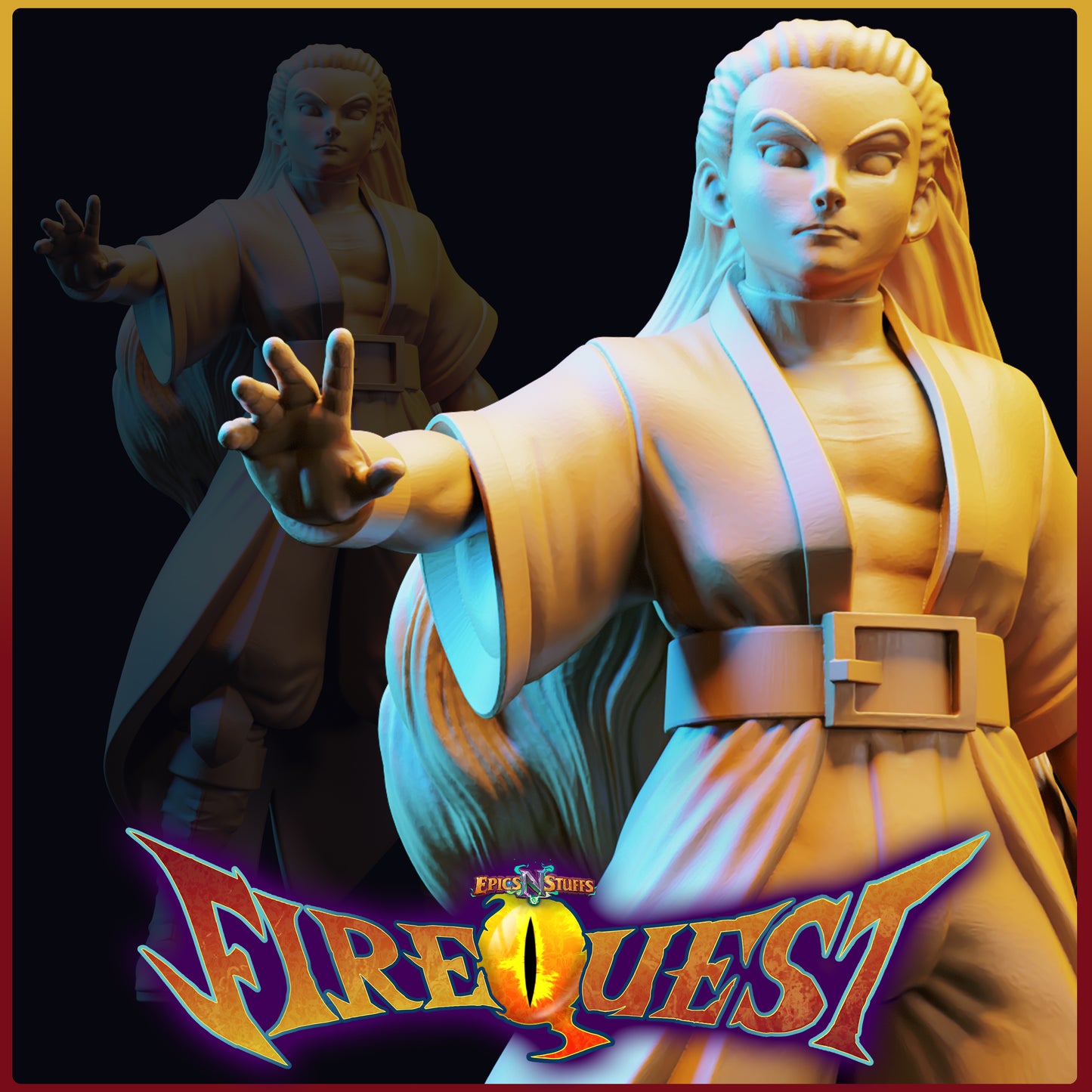 An Old Friend, Fire Quest Miniature - Pre-Supported - Digital Download