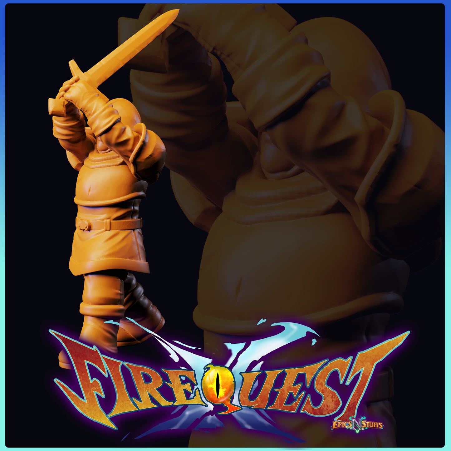 Guard 2, Breath of Fire III, 3D Printed Miniature