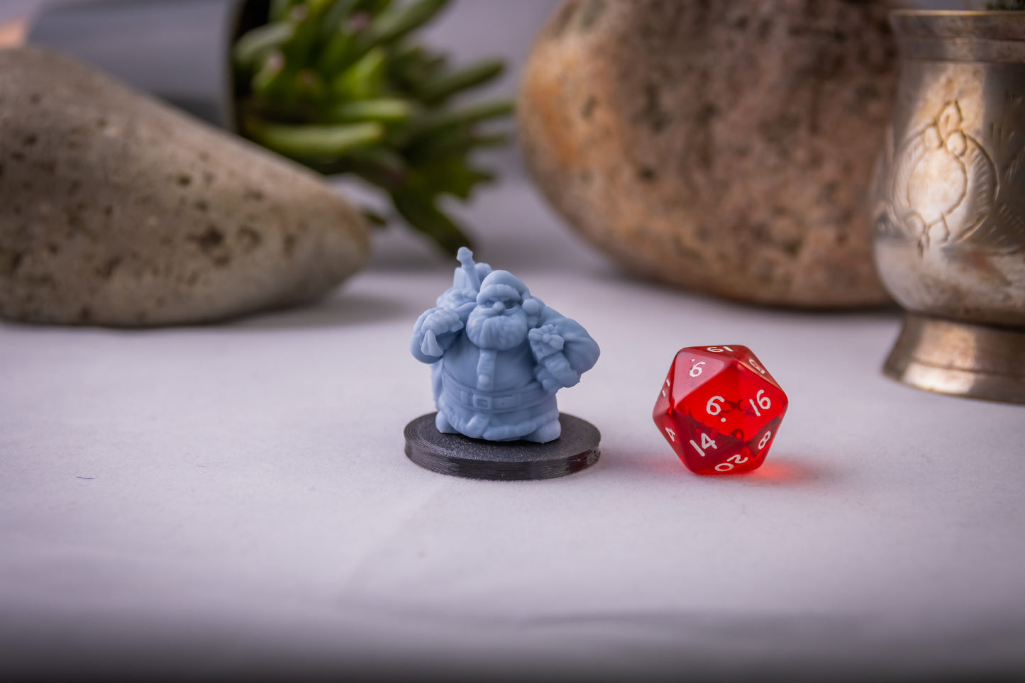 Dwarven Santa, 3D Printed Resin Miniature