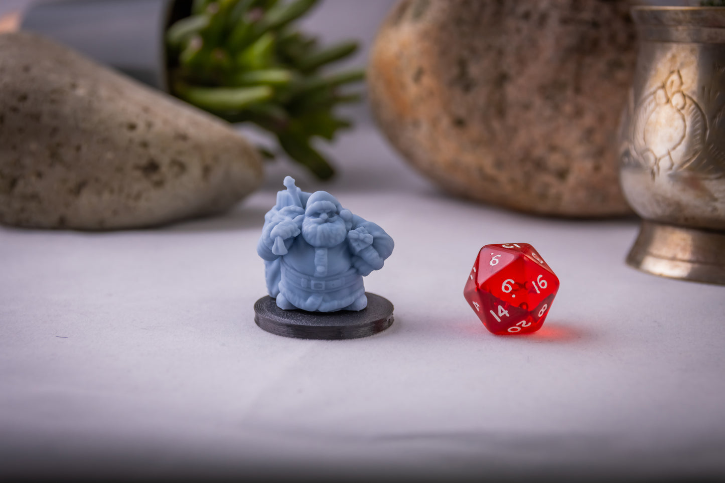 Dwarven Santa, 3D Printed Resin Miniature