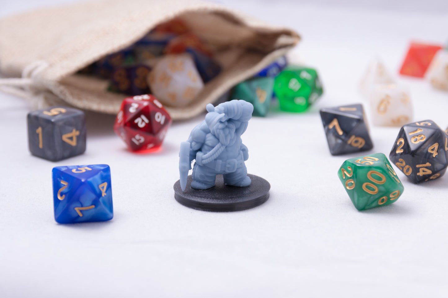 Dwarven Miner, 3D Printed Resin Miniature