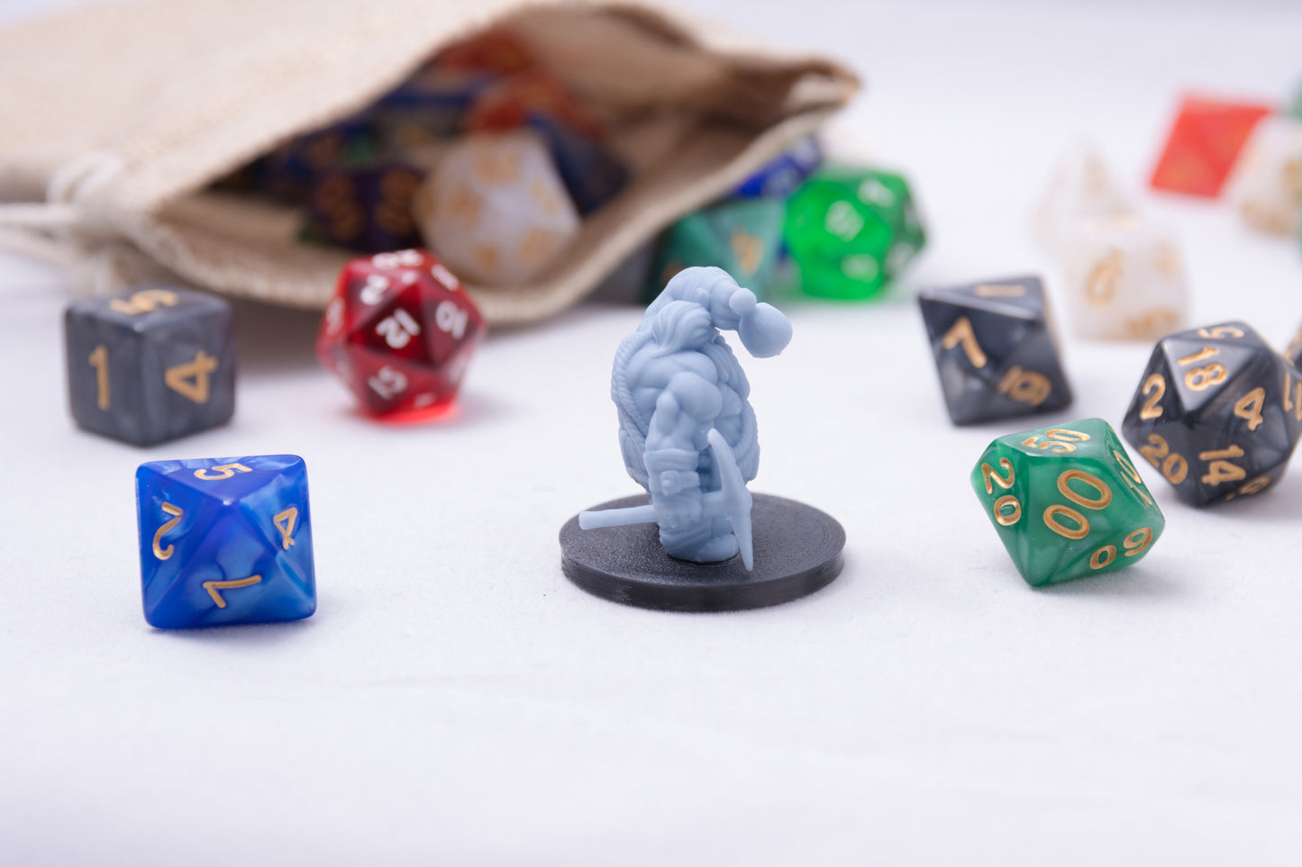 Dwarven Miner, 3D Printed Resin Miniature