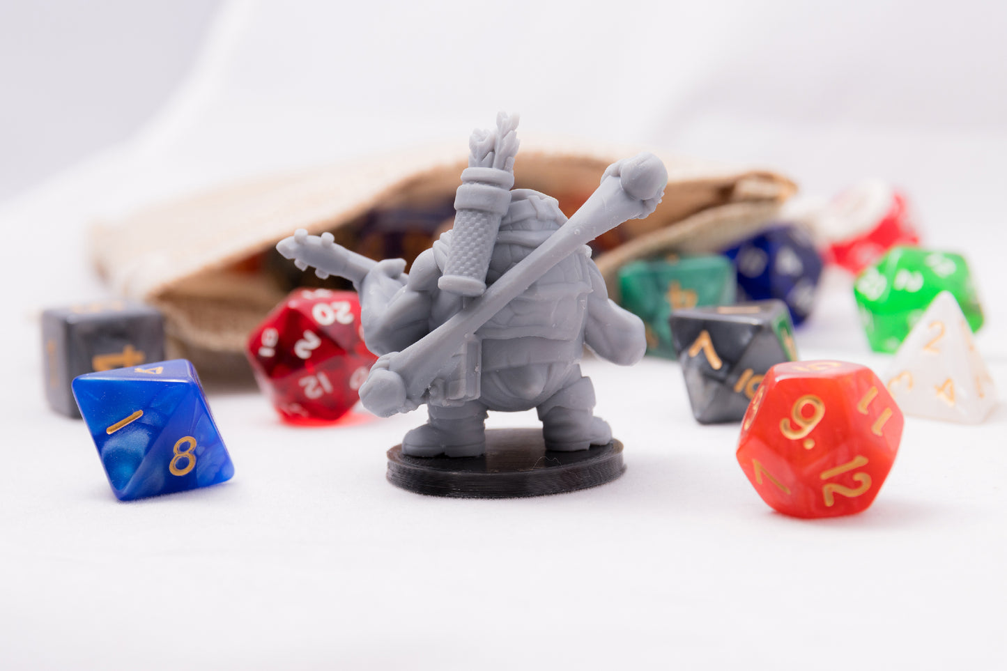 Tortle Bard, 3D Printed Resin Miniature