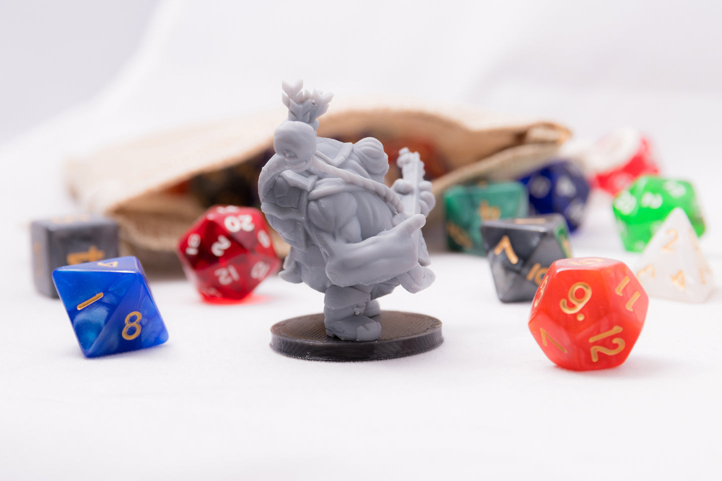 Tortle Bard, 3D Printed Resin Miniature