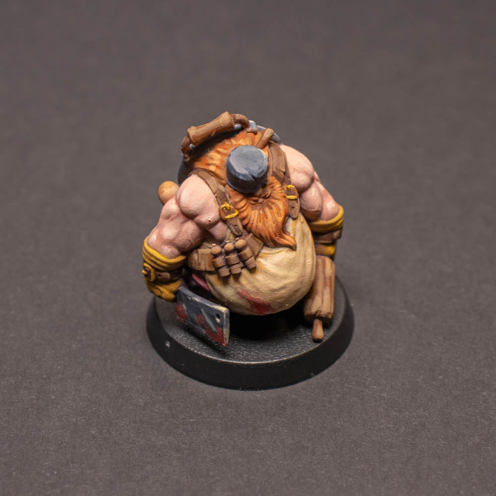 Dwarven Warrior Chef, Painted Miniature