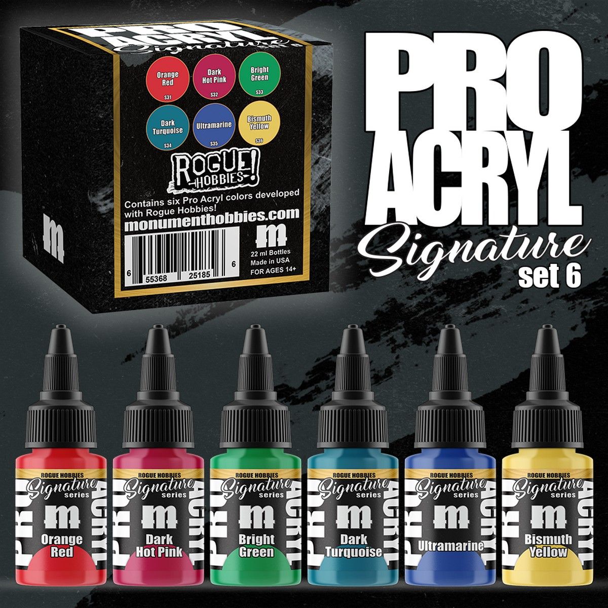 Monument Hobbies: Pro Acryl Signature - Rogue Hobbies Signature Set - 6 Colors