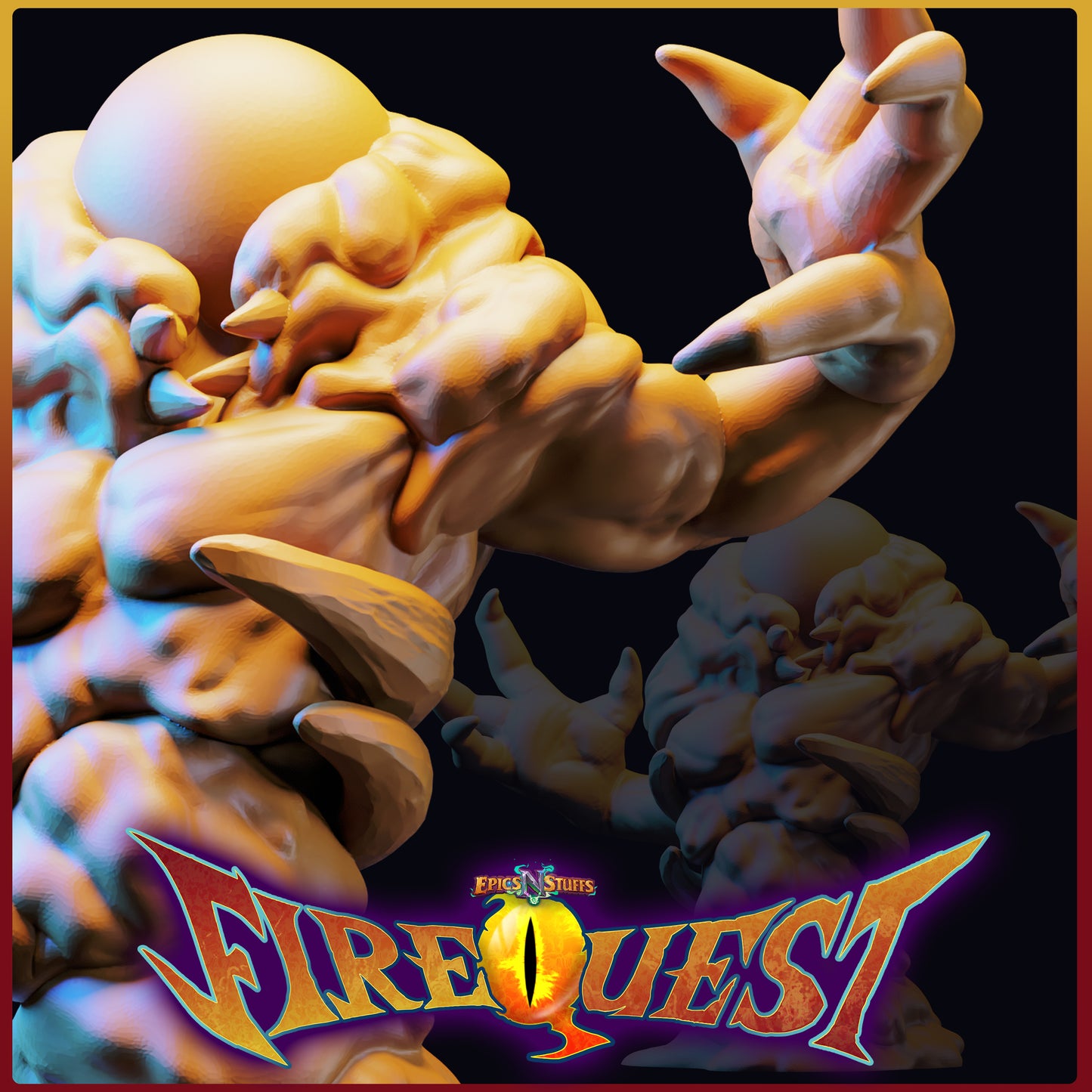 Lavaman, Breath of Fire III, 3D Printed Resin Miniature