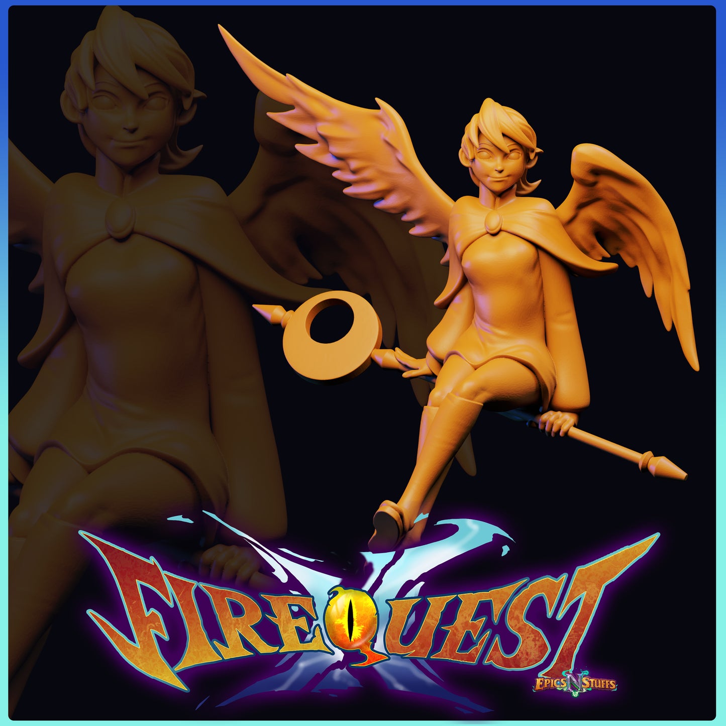 Nina, Breath of Fire 4, 3D Printed Miniature