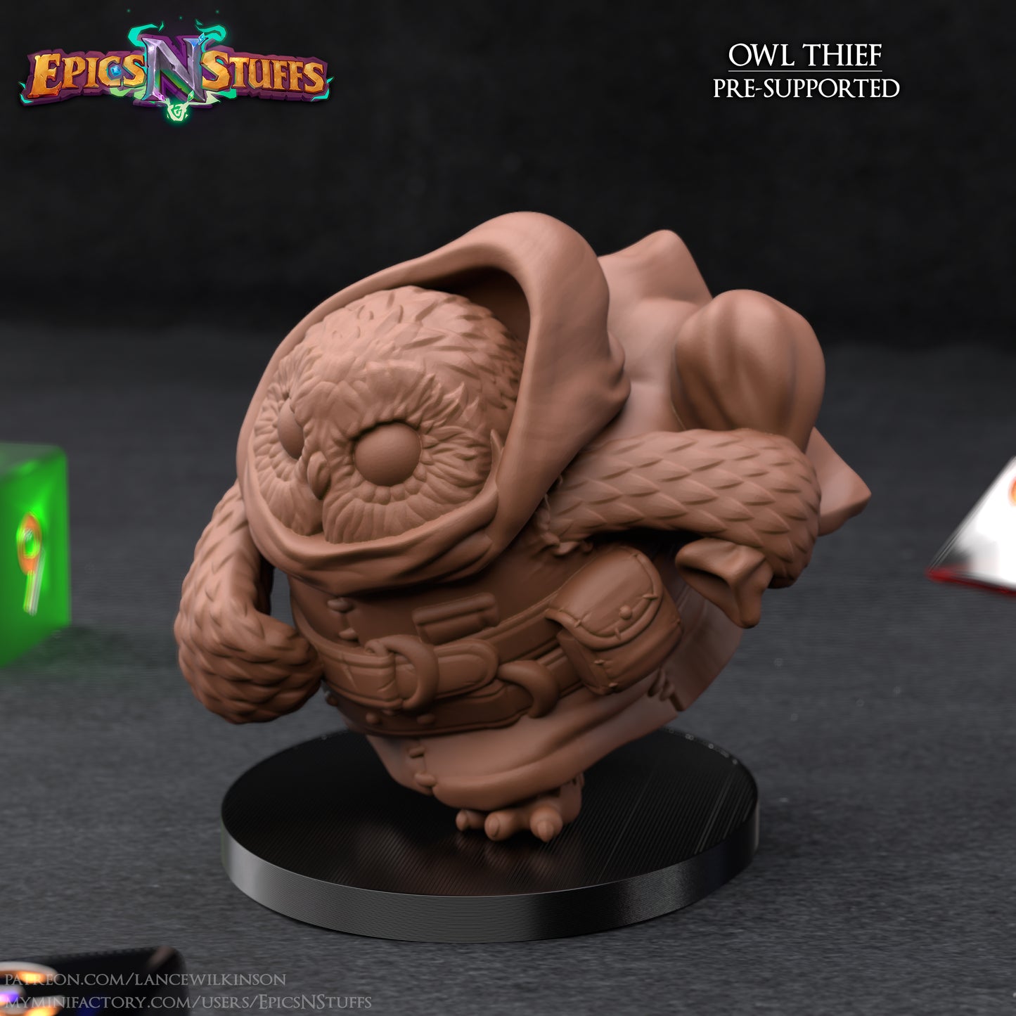 Owlkin Thief, 3D Printed Miniature