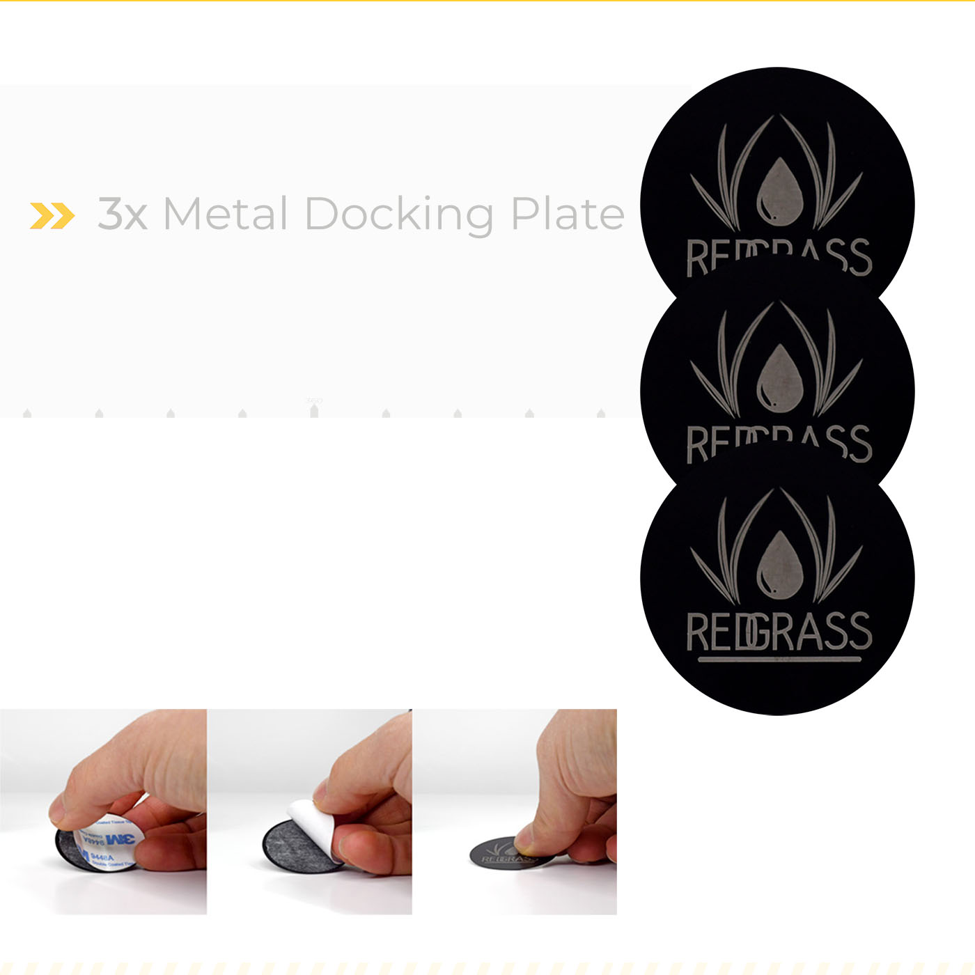 Redgrass Games - 3x Metal Docking Plates for RGG360 Painting Handle v2