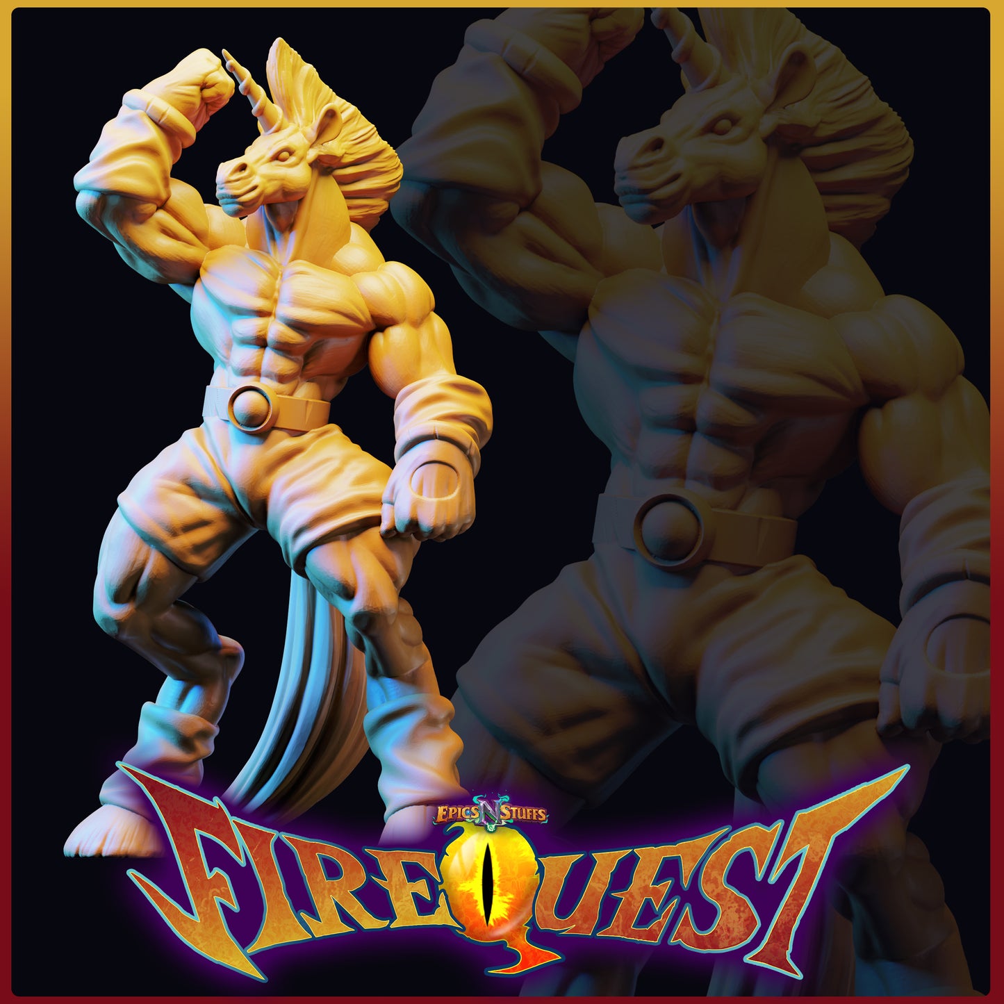 Sunder, Breath of Fire III, 3D Printed Resin Miniature