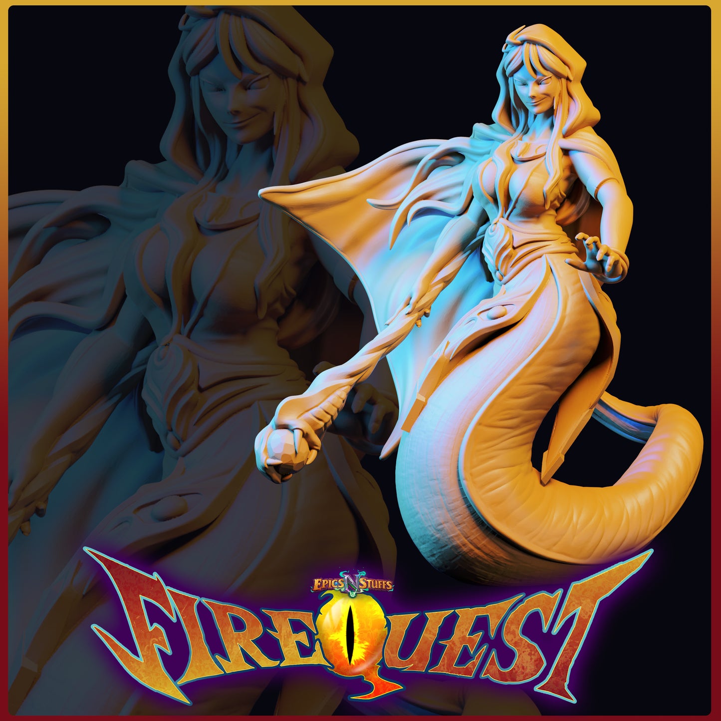 Deis, Breath of Fire III, 3D Printed Resin Miniature