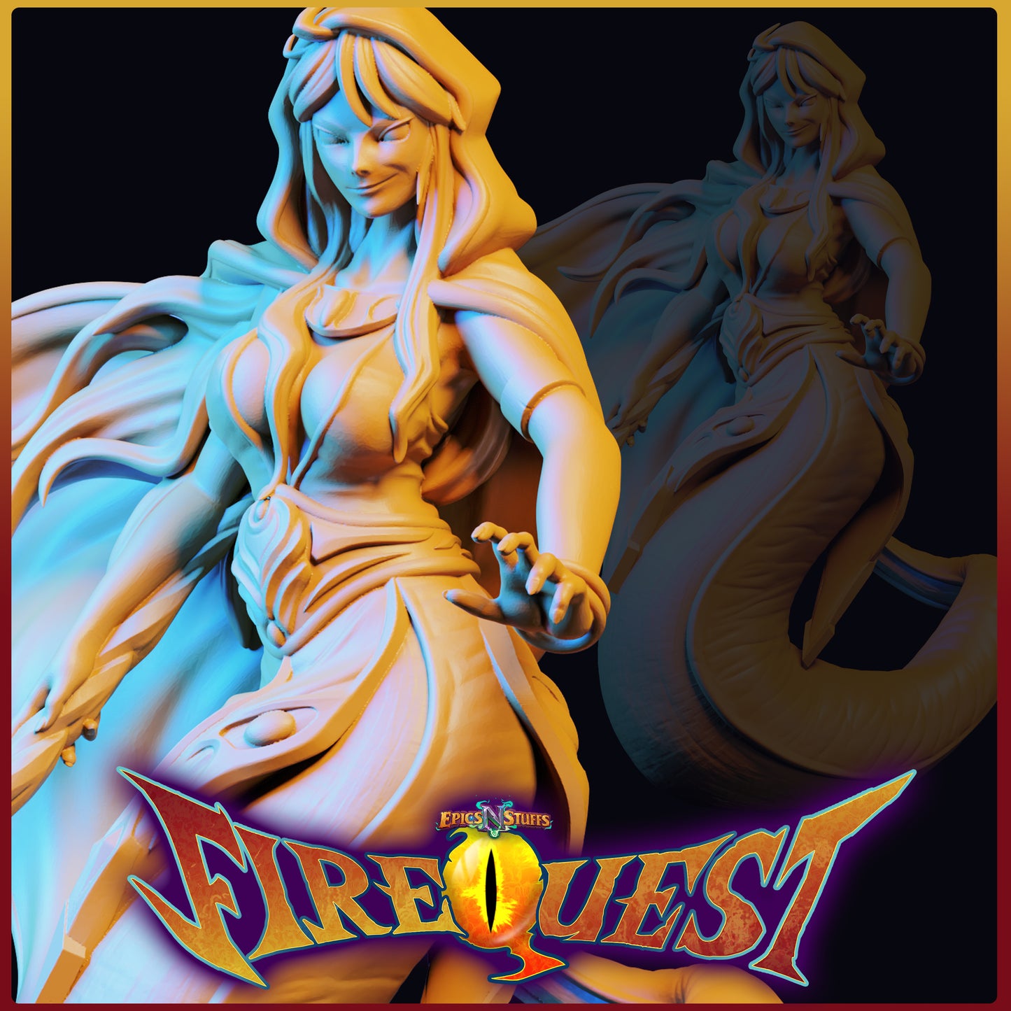 Deis, Breath of Fire III, 3D Printed Resin Miniature