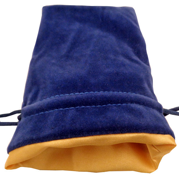 Fanroll - Small Velvet Dice Bag - Blue w/ Gold Satin