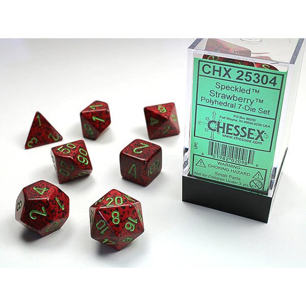 Chessex - Speckled Polyhedral 7 Dice Set - Strawberry