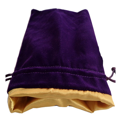 Fanroll - Small Velvet Dice Bag - Purple w/ Gold Satin