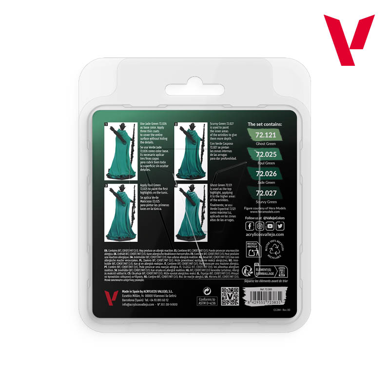 Vallejo Game Color Set - Cold Green Colour Set