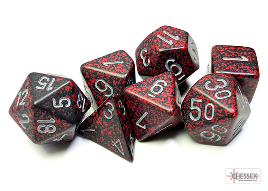 Chessex - Speckled Polyhedral 7 Dice Set - Silver Volcano