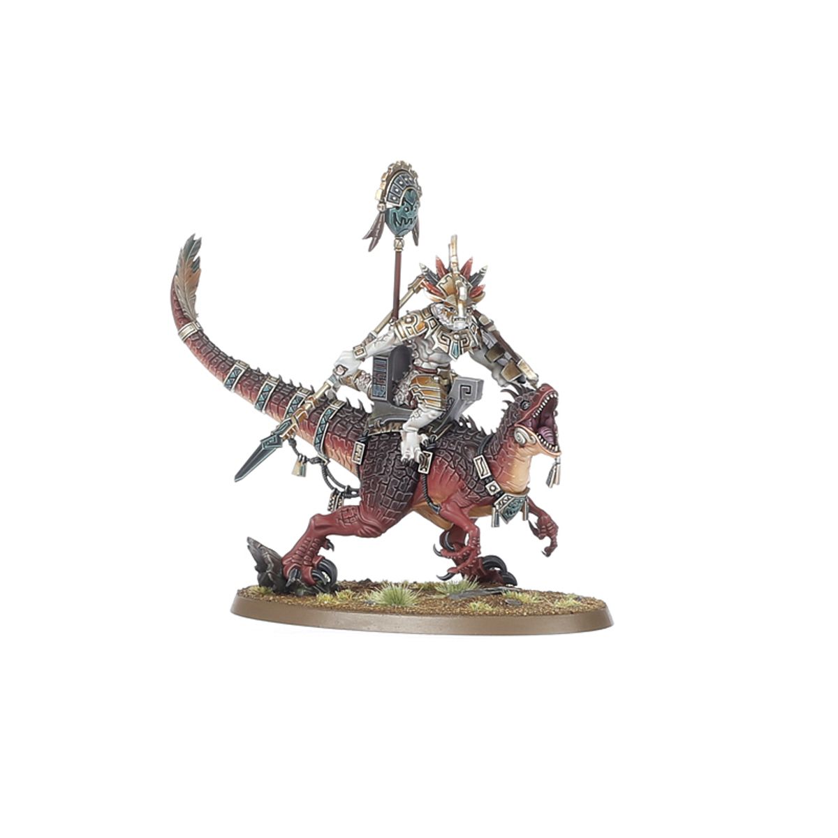 Seraphon: Saurus Scar-Veteran on Aggradon
