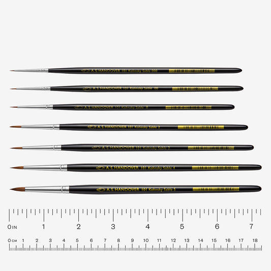 A.S. Handover - Series 101 Kolinsky Sable Restorer’s Brush Extra Short Hair Singles