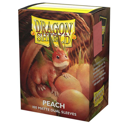 Dragon Shield - Dual Matte Standard Size Sleeves 100pk - Peach Piip