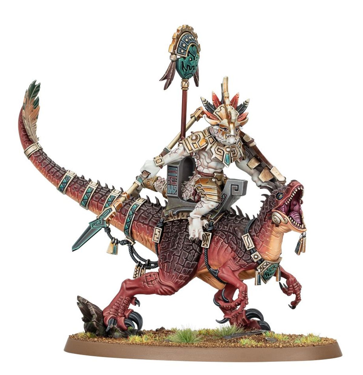 Seraphon: Saurus Scar-Veteran on Aggradon