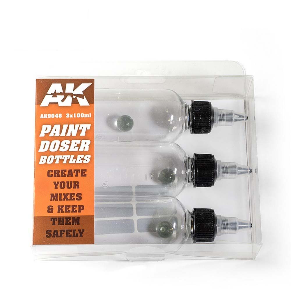 AK Interactive: Paint Doser Bottles 3x100ml