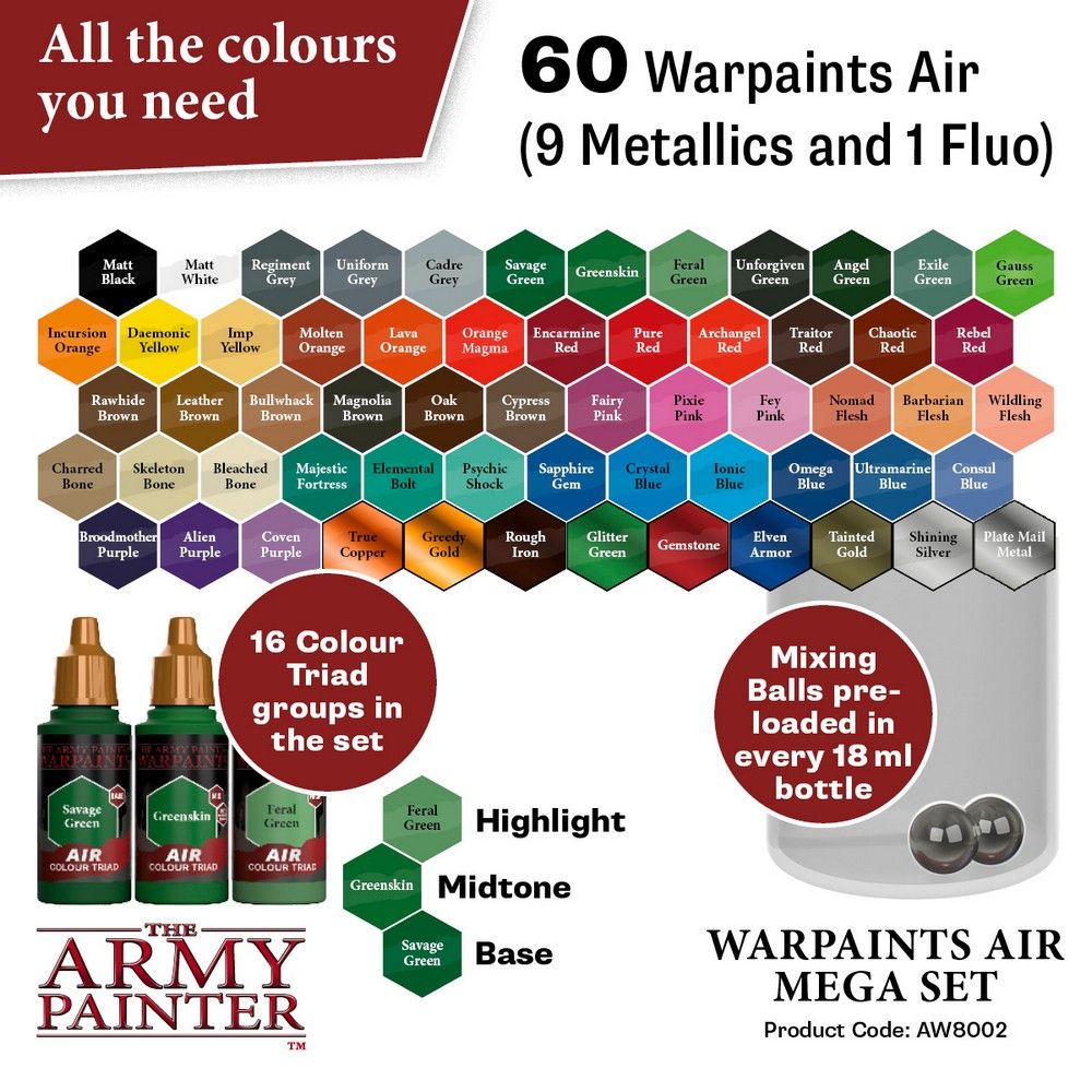 The Army Painter - Warpaints Air Mega Paint Set
