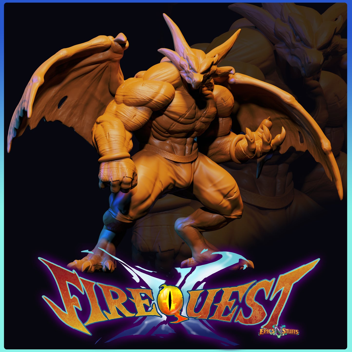 Gaist, Guardian Form, Breath of Fire III, 3D Printed Resin Miniature