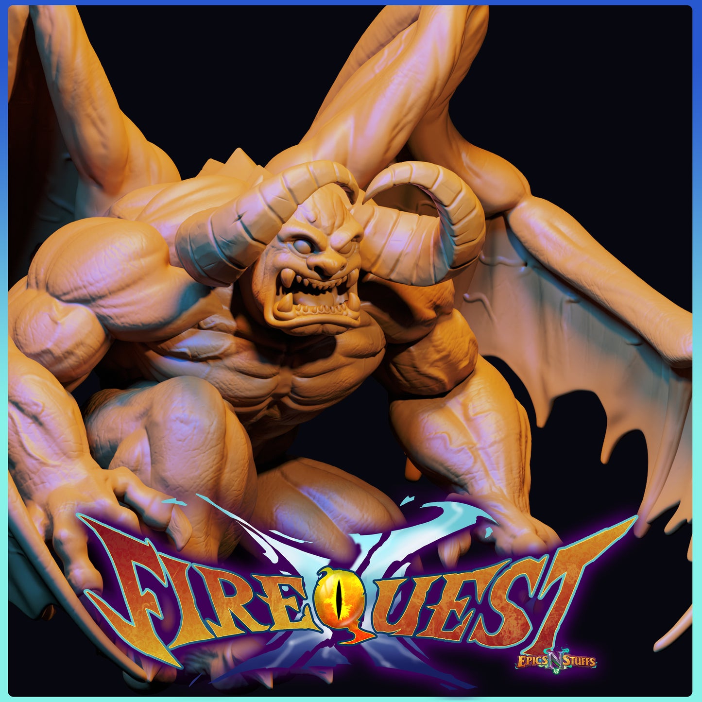 Gaist, Demon Form, Breath of Fire III, 3D Printed Resin Miniature