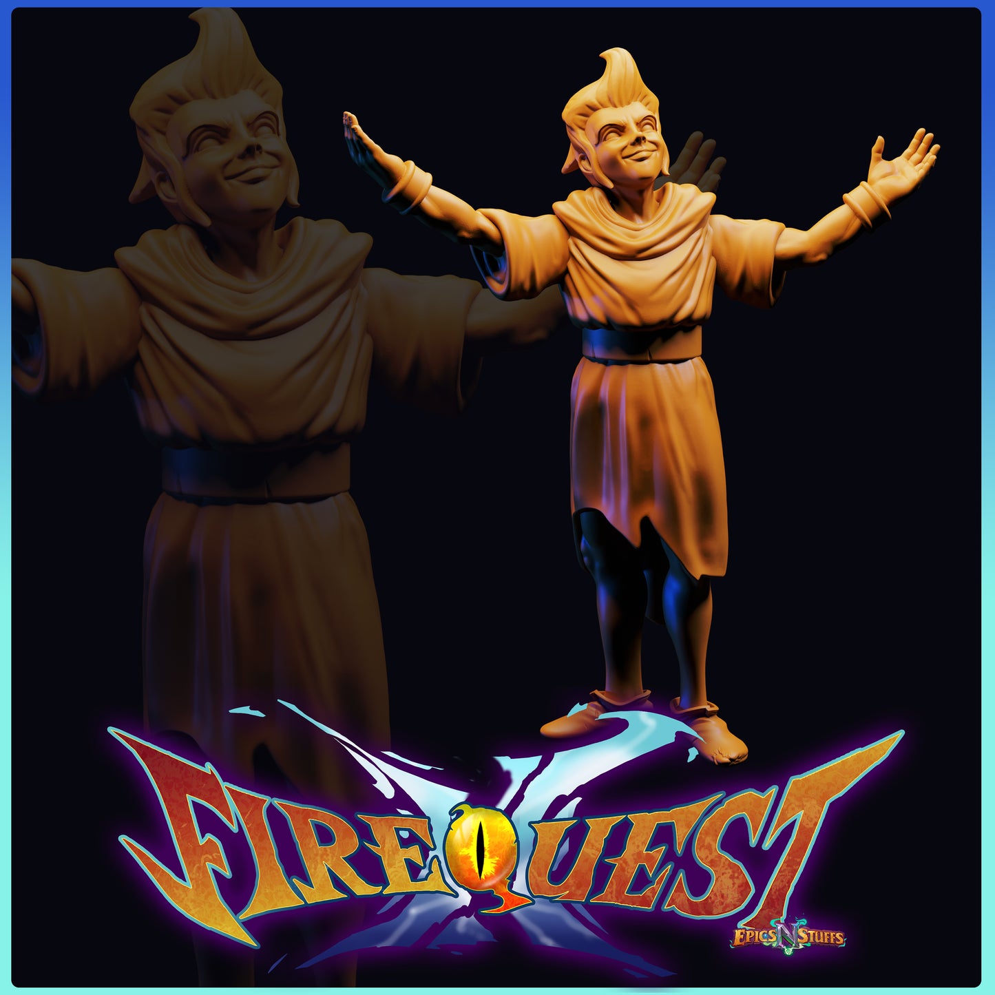 Amitai, Breath of Fire III, 3D Printed Resin Miniature