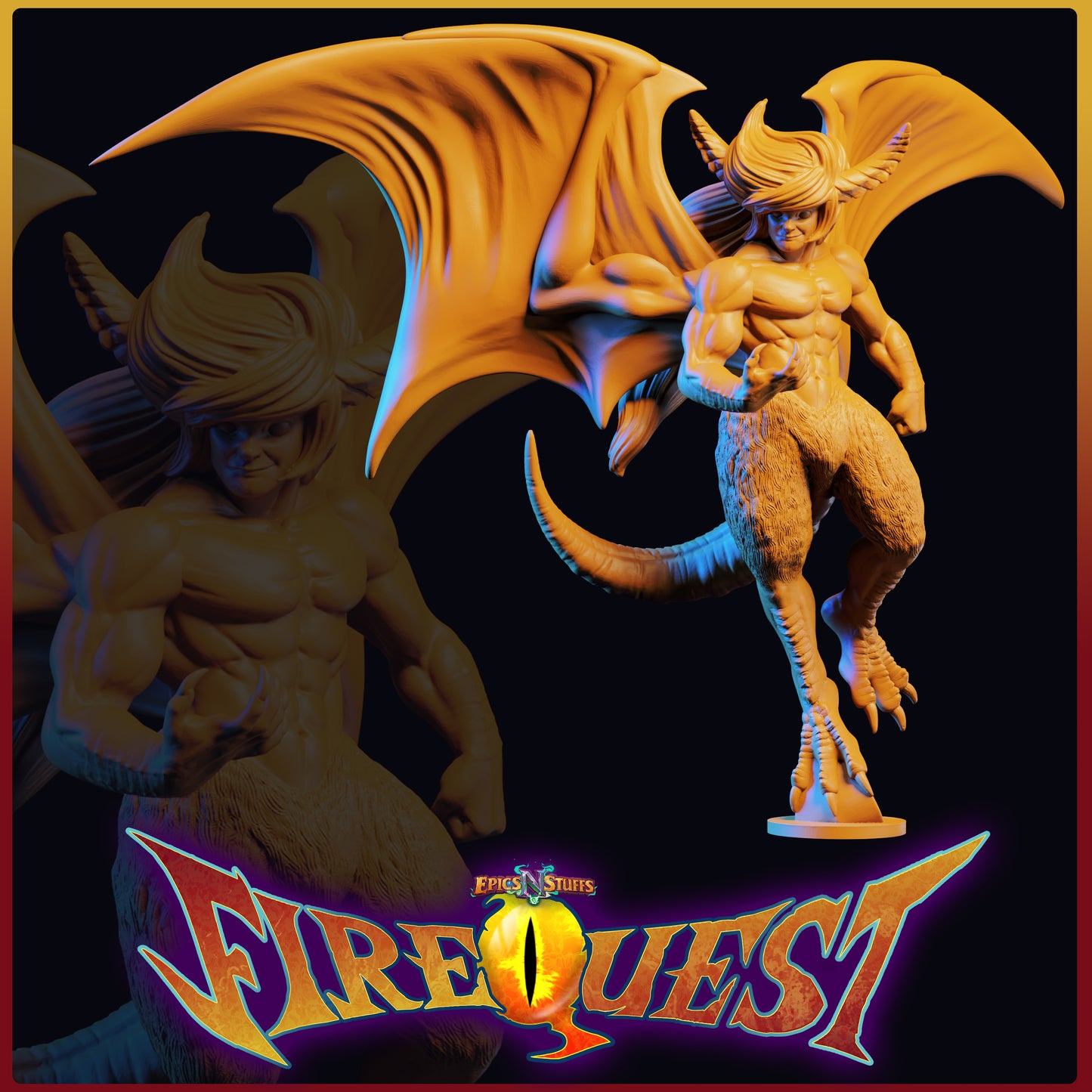 Dragon Warrior Ryu, Breath of Fire III, 3D Printed Resin Miniature