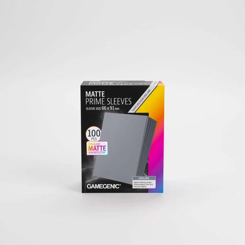 Gamegenic Matte Prime Sleeves Dark Gray 66x91 (100 ct.)