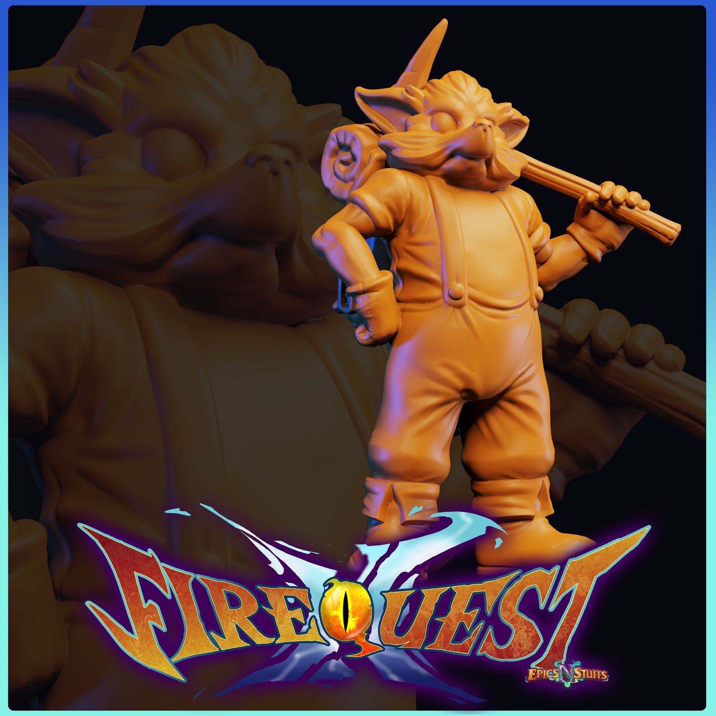 Gazza, Breath of Fire III, 3D Printed Resin Miniature
